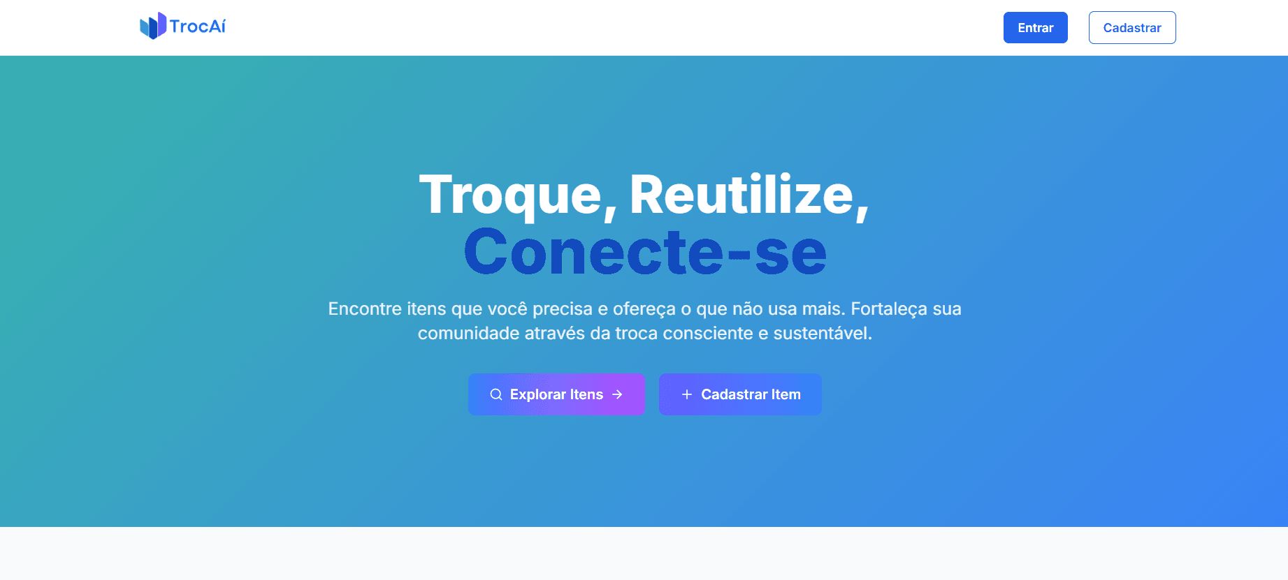 TROCAI (FEIRA DE TROCAS) — FULLSTACK · COMUNIDADE