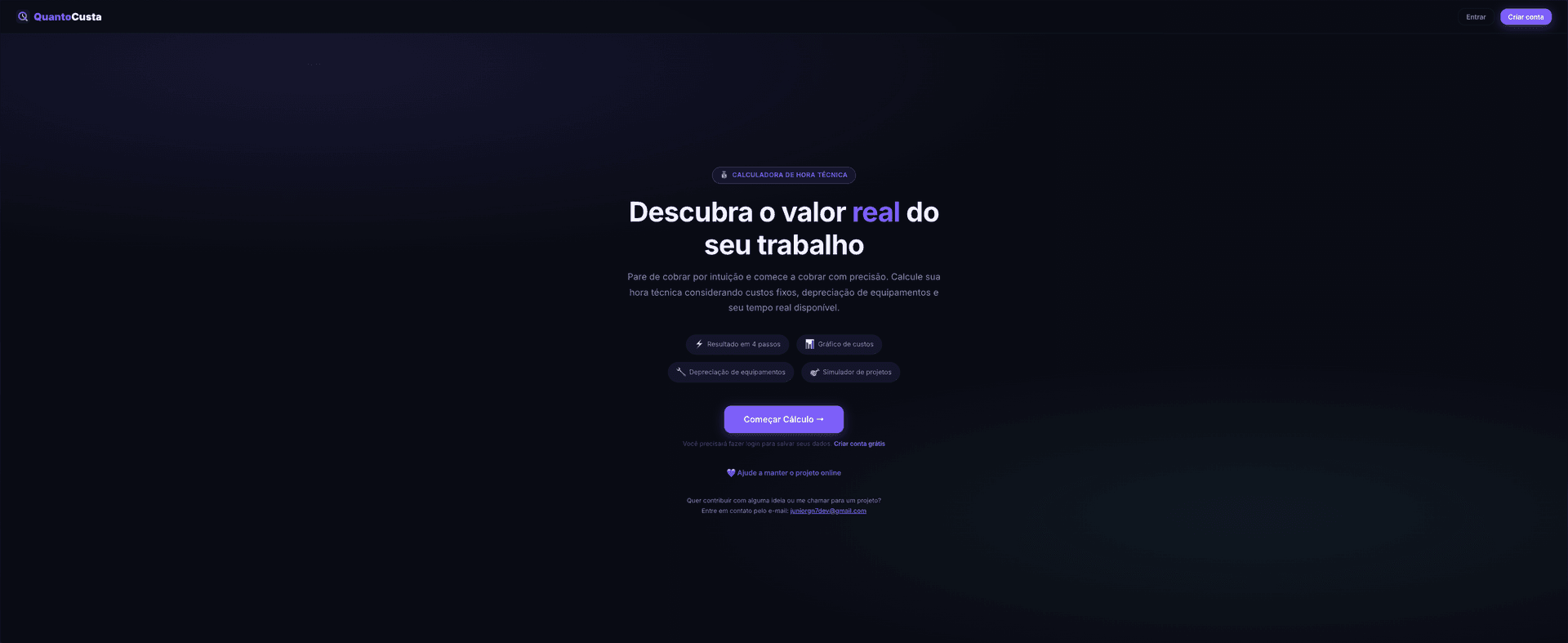 QUANTO CUSTA? — FULLSTACK · SISTEMA SAAS